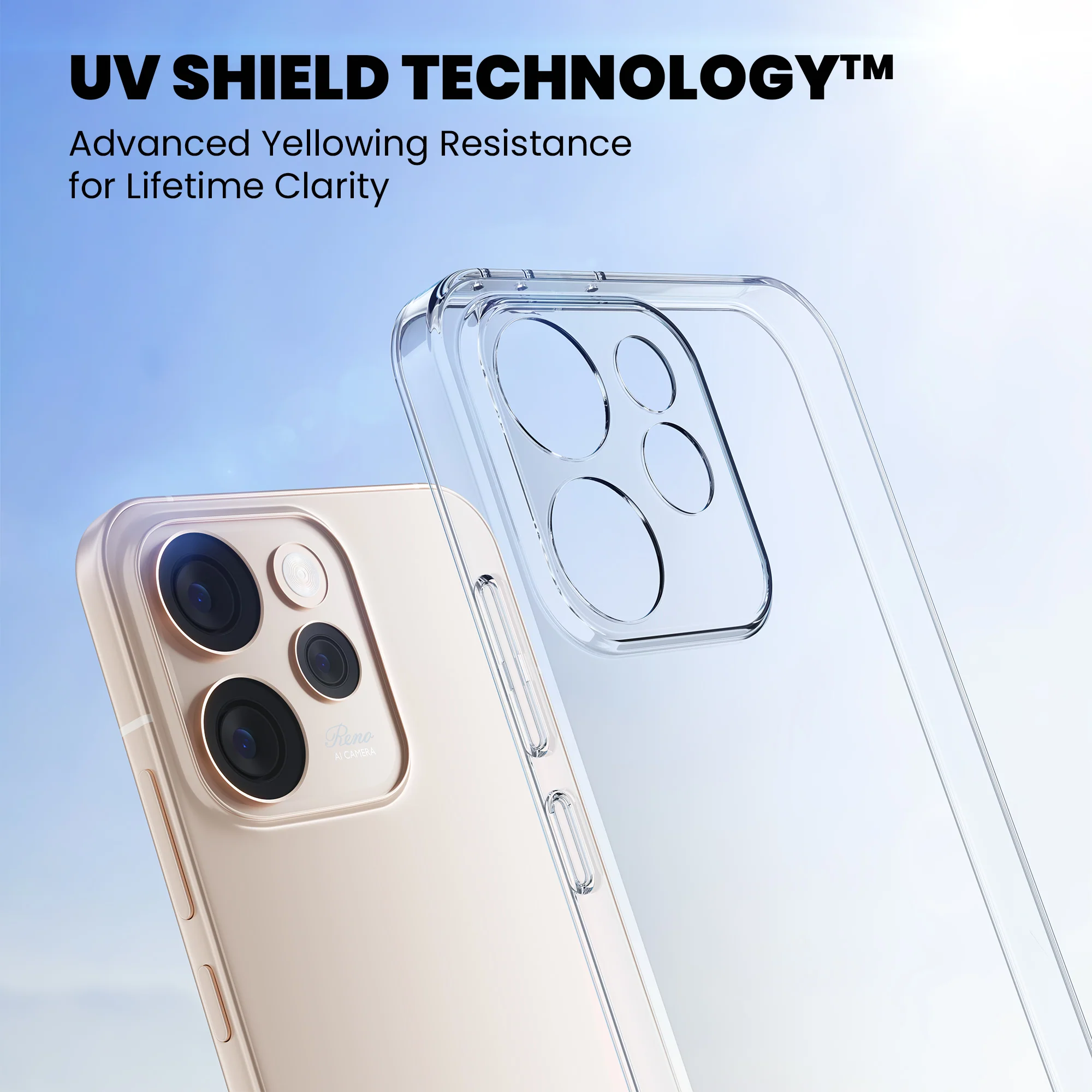 Anti-Yellow Clear Case Oppo Reno Series - Image 163