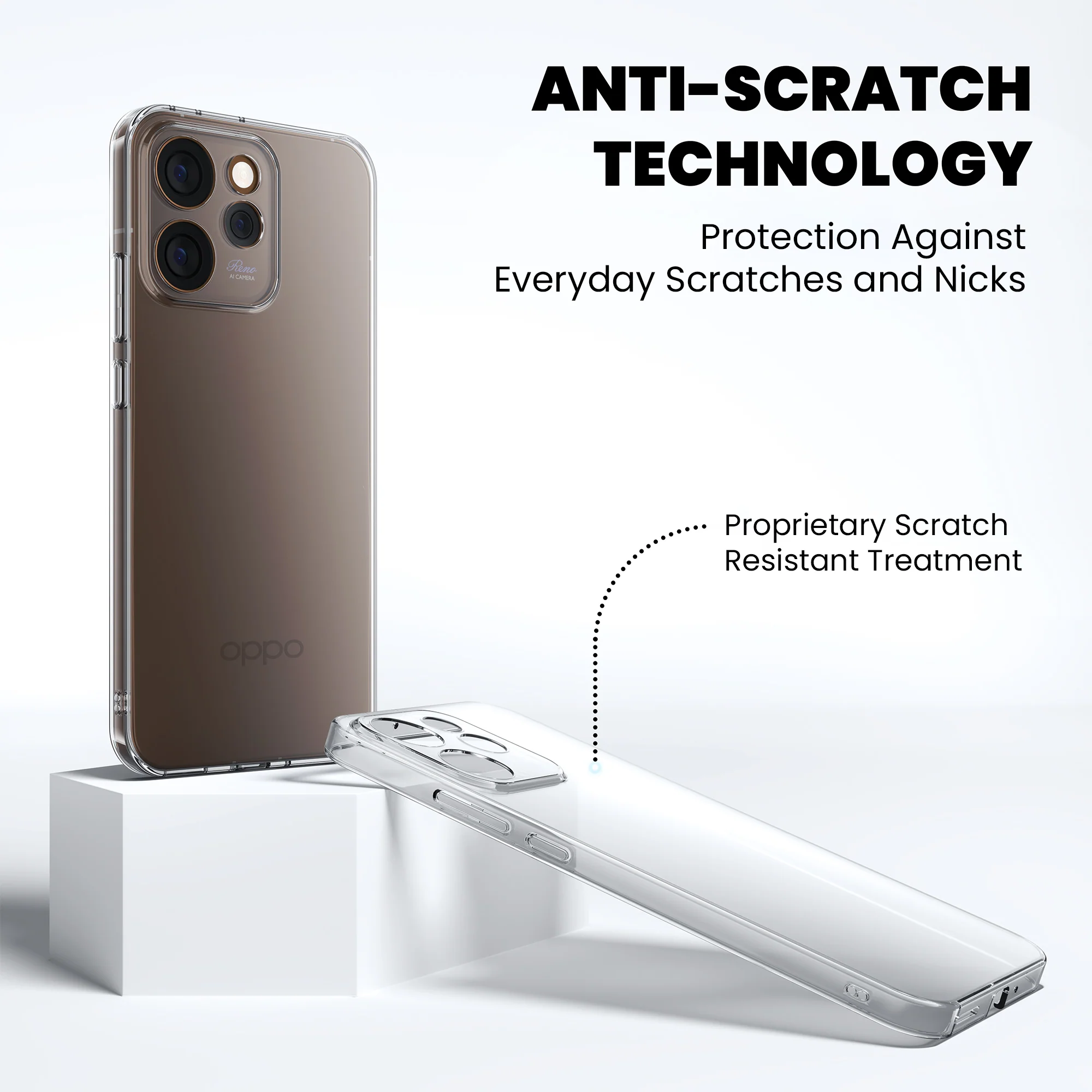 Anti-Yellow Clear Case Oppo Reno Series - Image 175