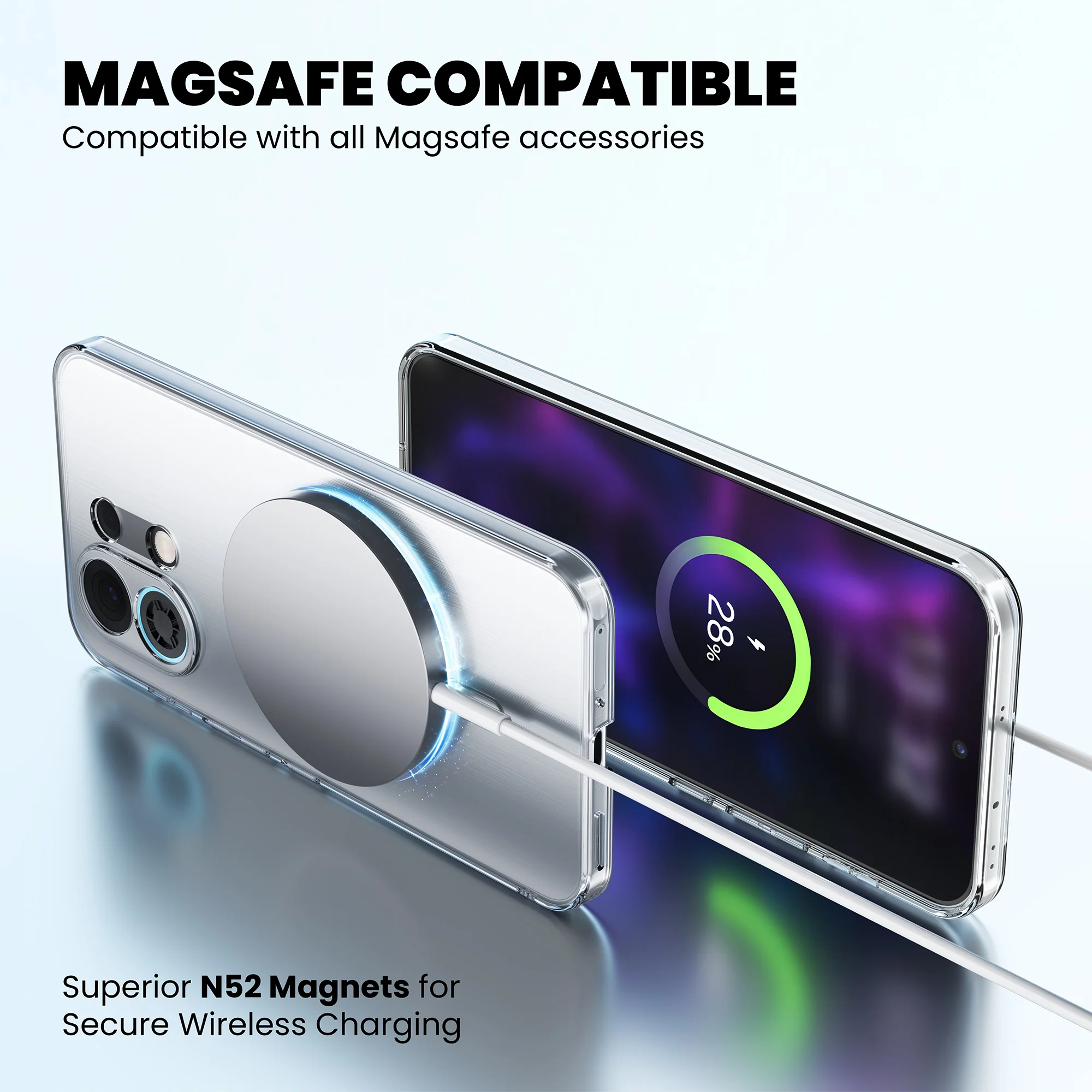 Anti-Yellow Magsafe Clear Case Oppo A Series - Image 107