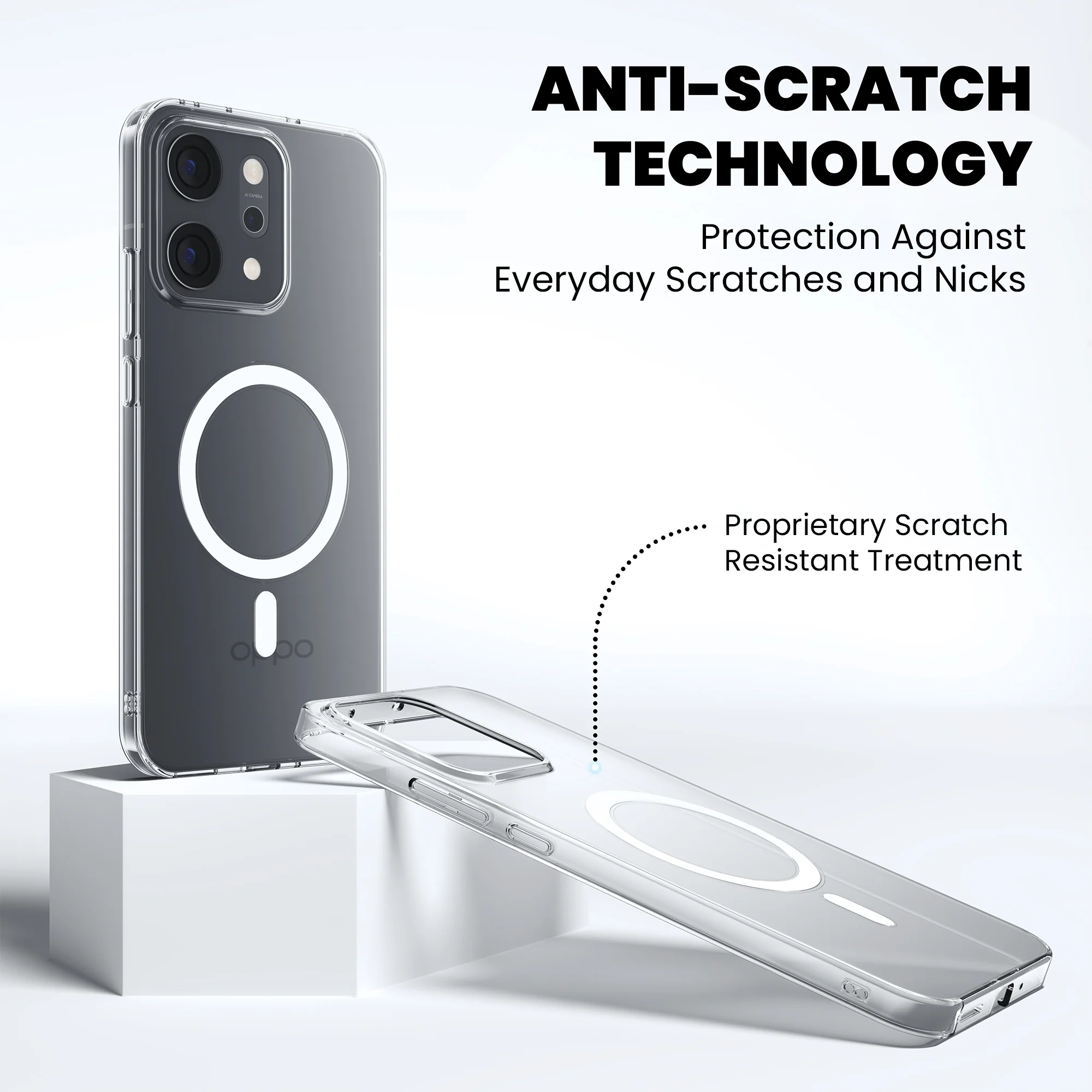 Anti-Yellow Magsafe Clear Case Oppo A Series - Image 169
