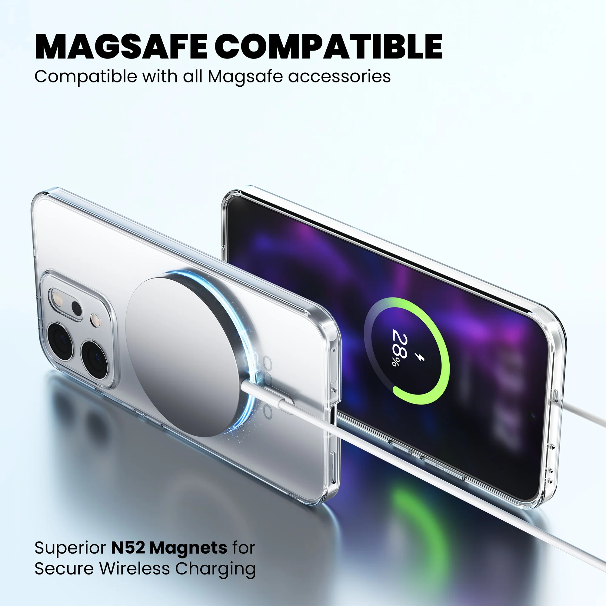 Anti-Yellow Magsafe Clear Case Oppo F Series - Image 134