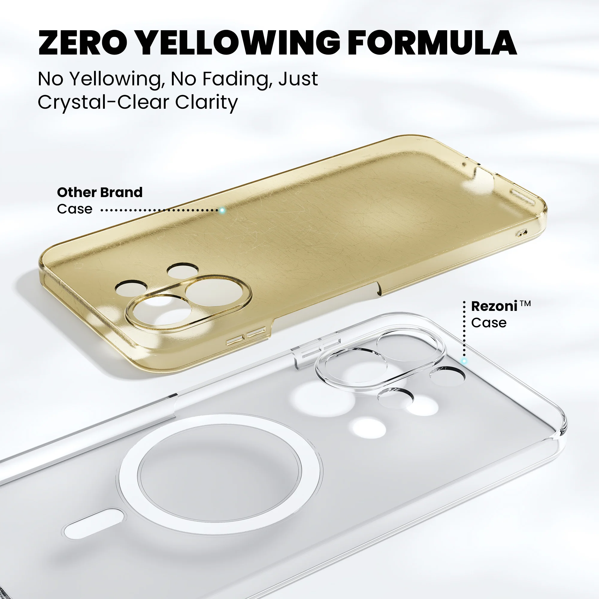 Anti-Yellow Magsafe Clear Case Oppo Reno Series - Image 112