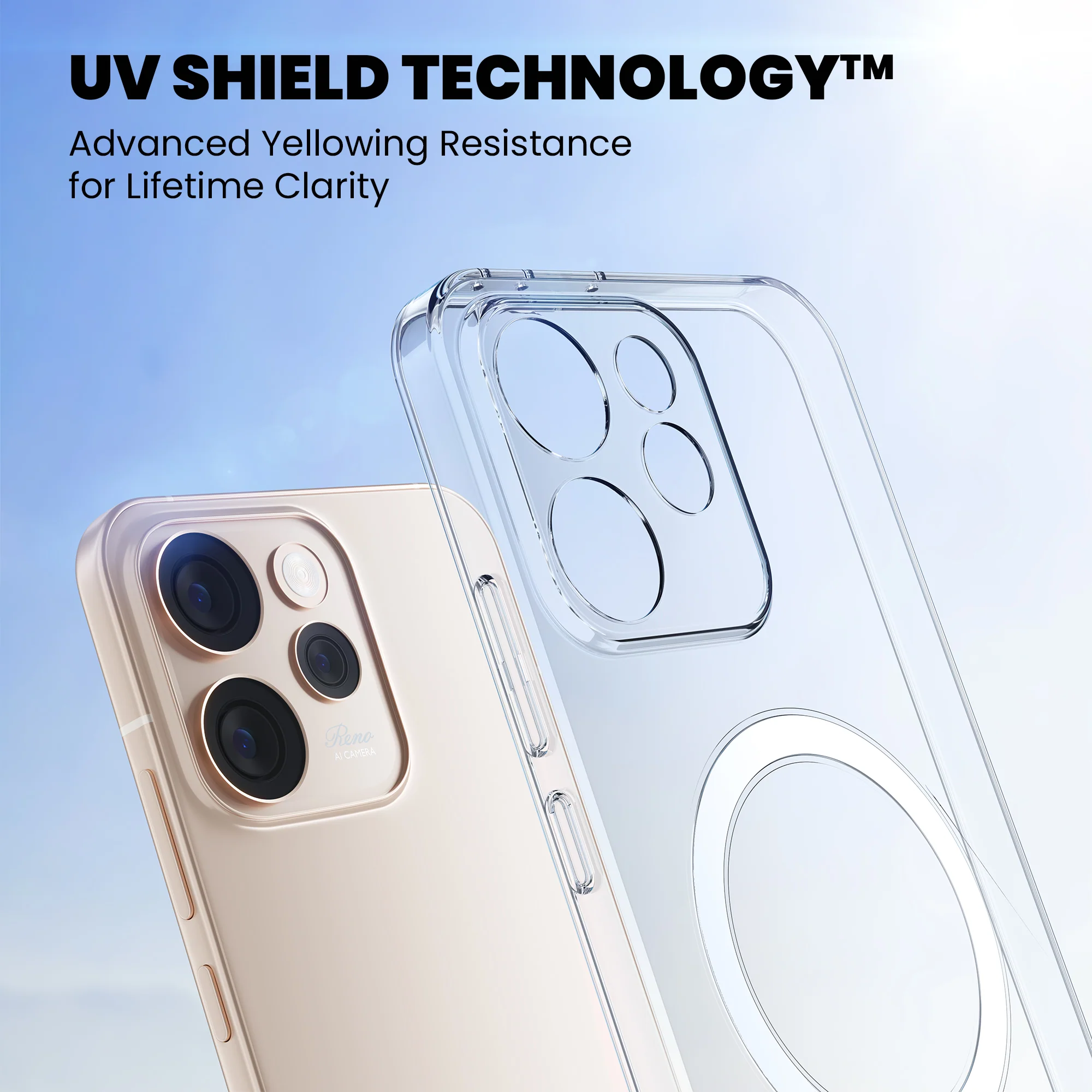 Anti-Yellow Magsafe Clear Case Oppo Reno Series - Image 174