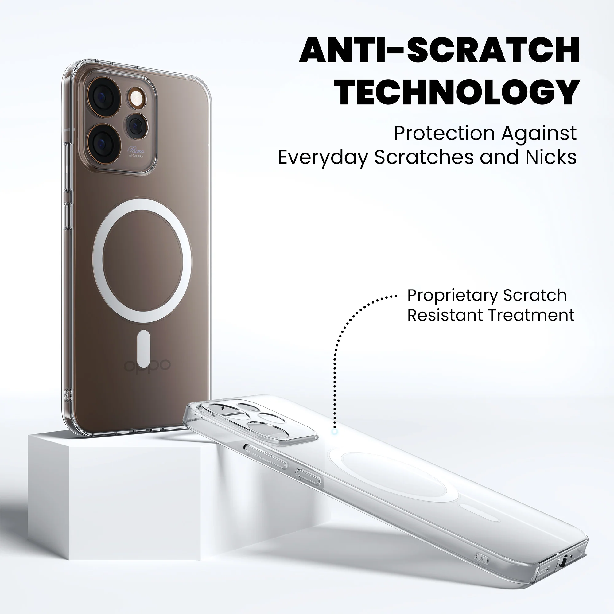 Anti-Yellow Magsafe Clear Case Oppo Reno Series - Image 178