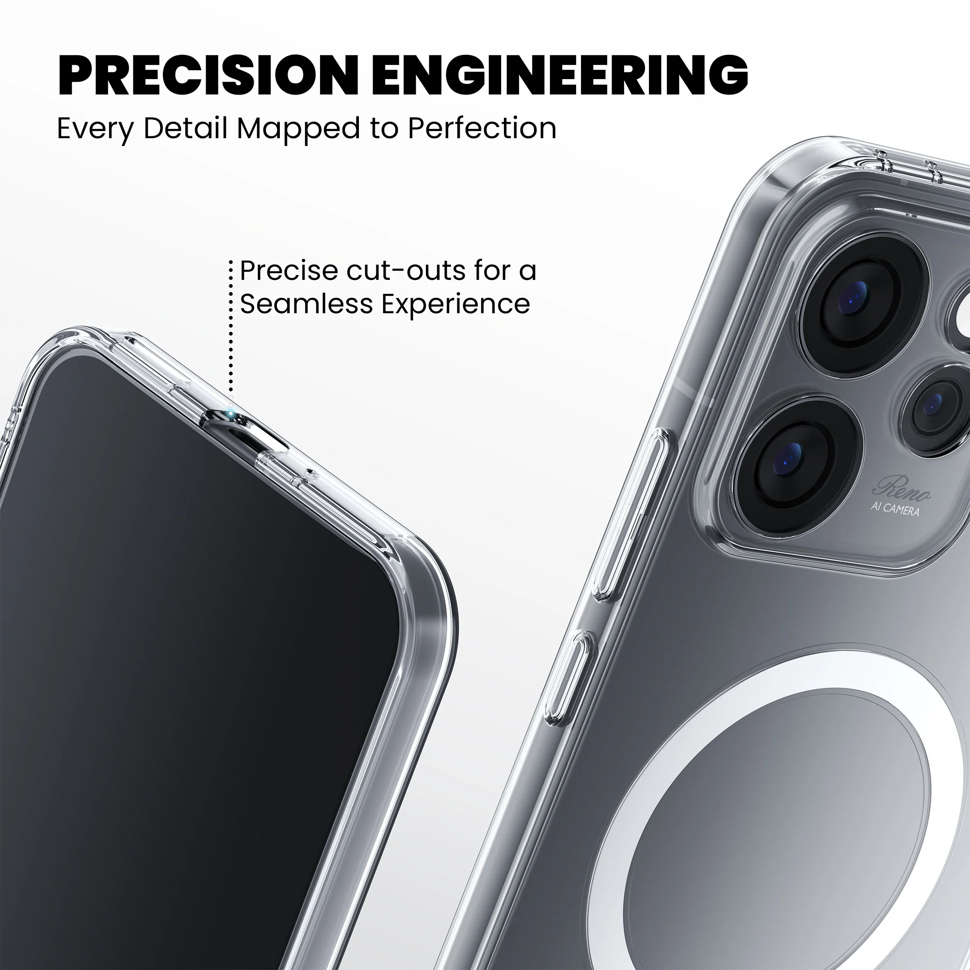 Anti-Yellow Magsafe Clear Case Oppo Reno Series - Image 198