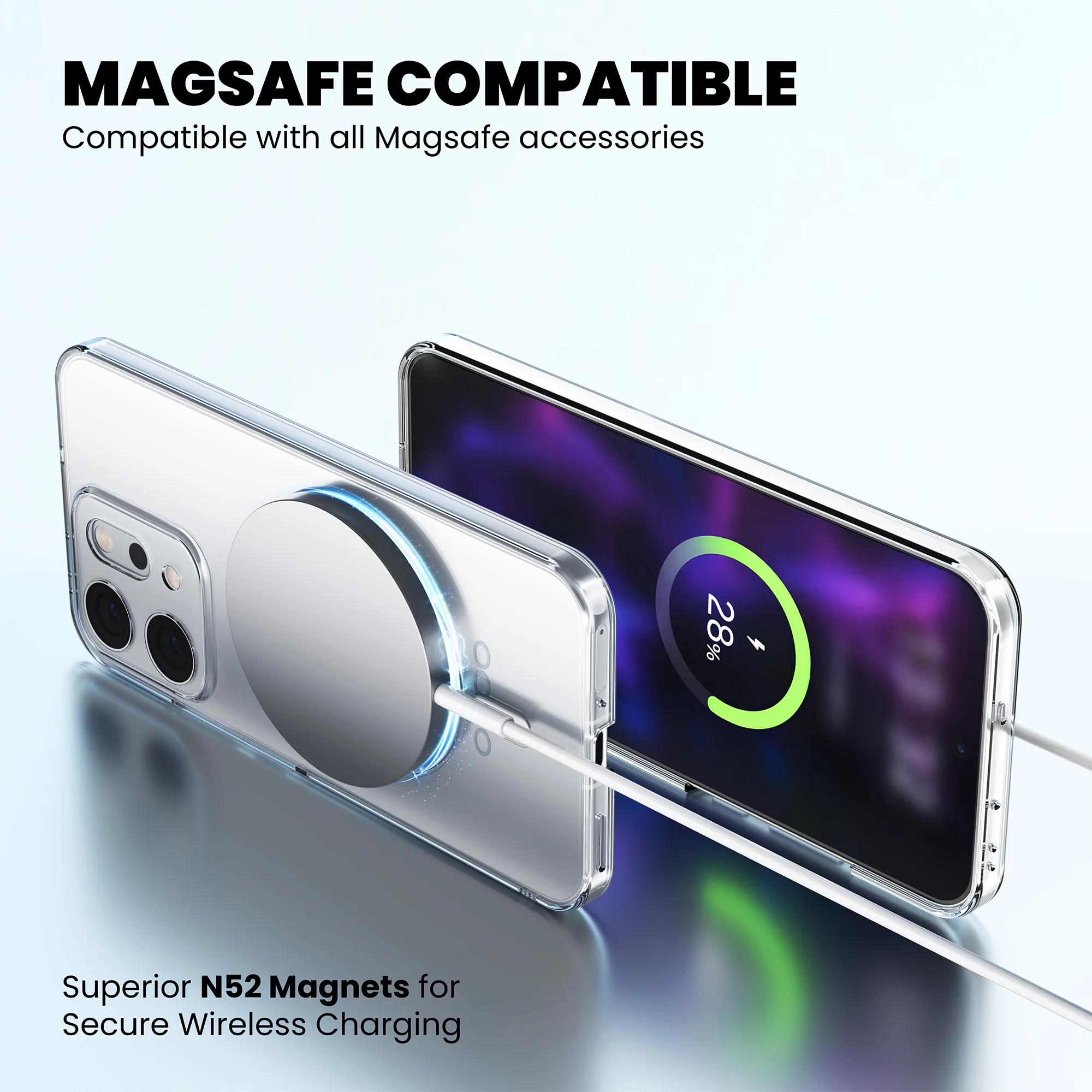 Anti-Yellow Magsafe Clear Case Oppo Reno Series - Image 71