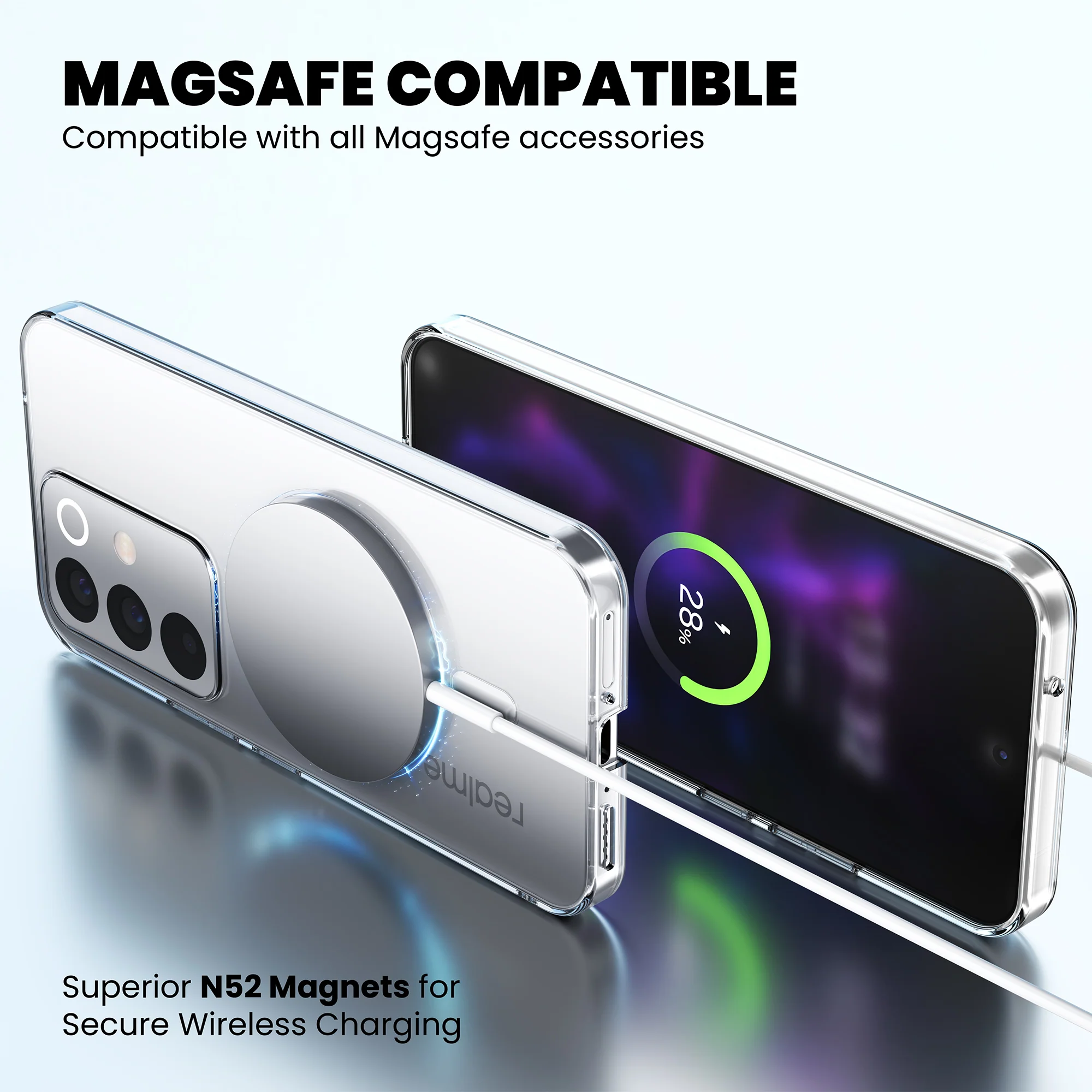 Anti-Yellow Magsafe Clear Case - Realme 14x 5G - Image 8
