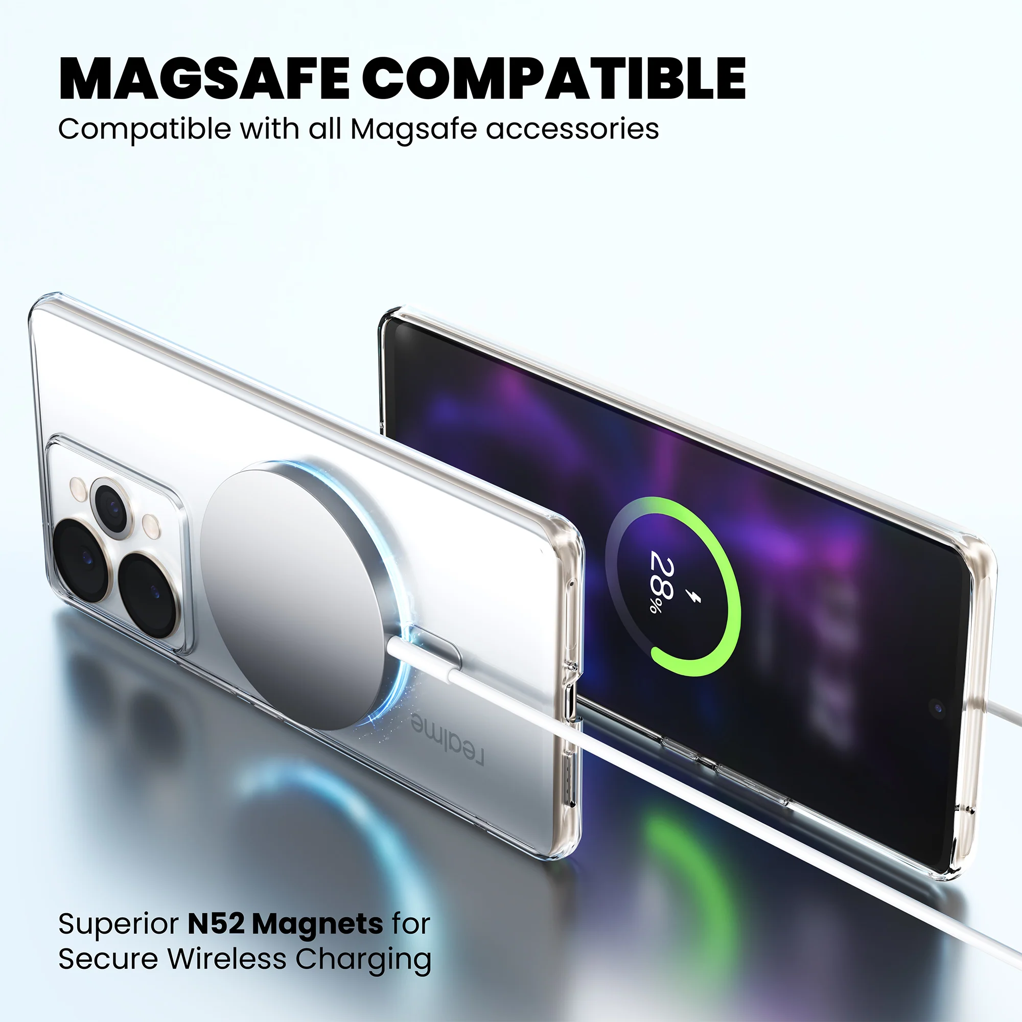 Anti-Yellow Magsafe Clear Case - Realme Narzo 50A - Image 8