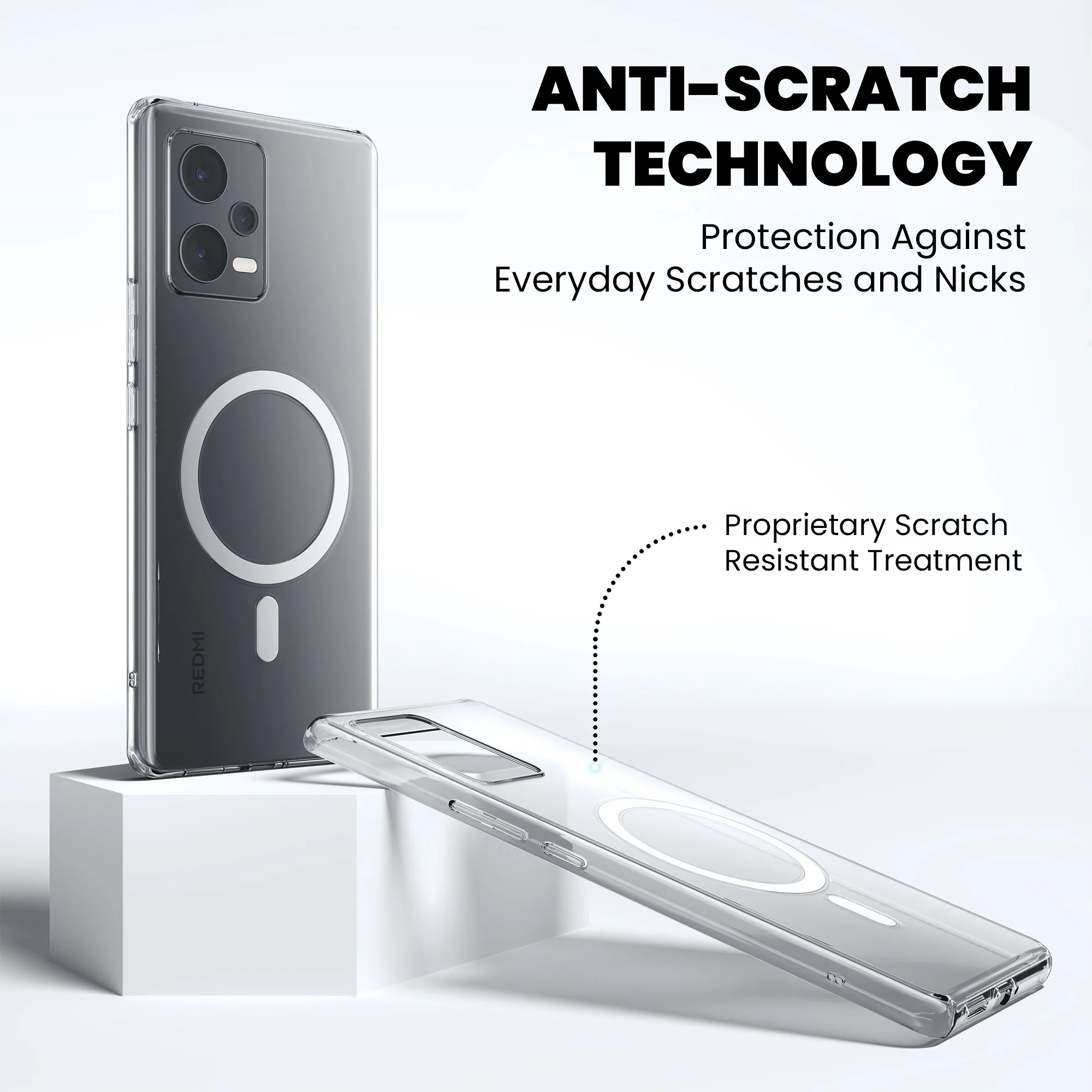 Anti-Yellow Magsafe Clear Case - Redmi Note 11T 5G - Image 7