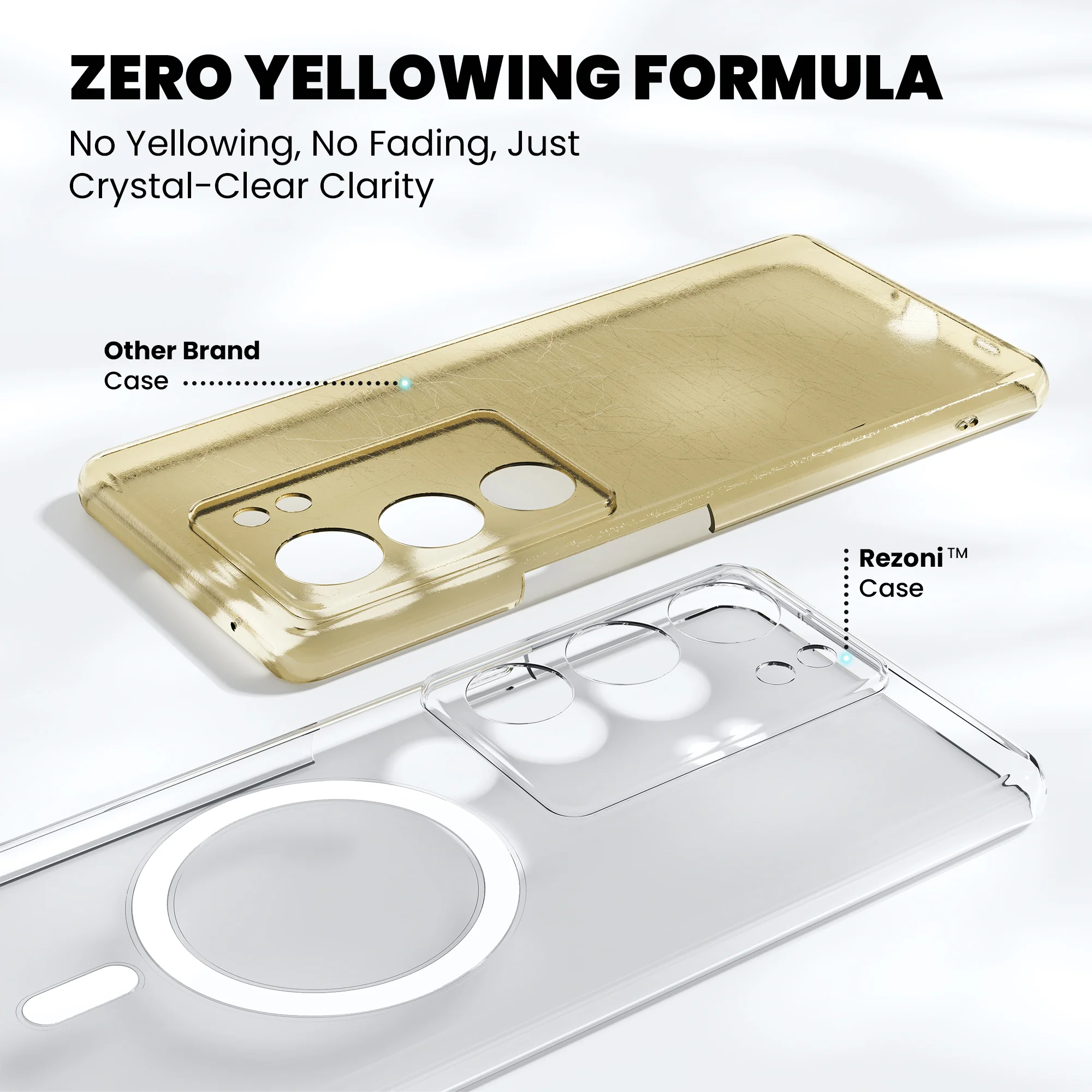 Anti-Yellow Magsafe Clear Case - Vivo V27 Pro - Image 4
