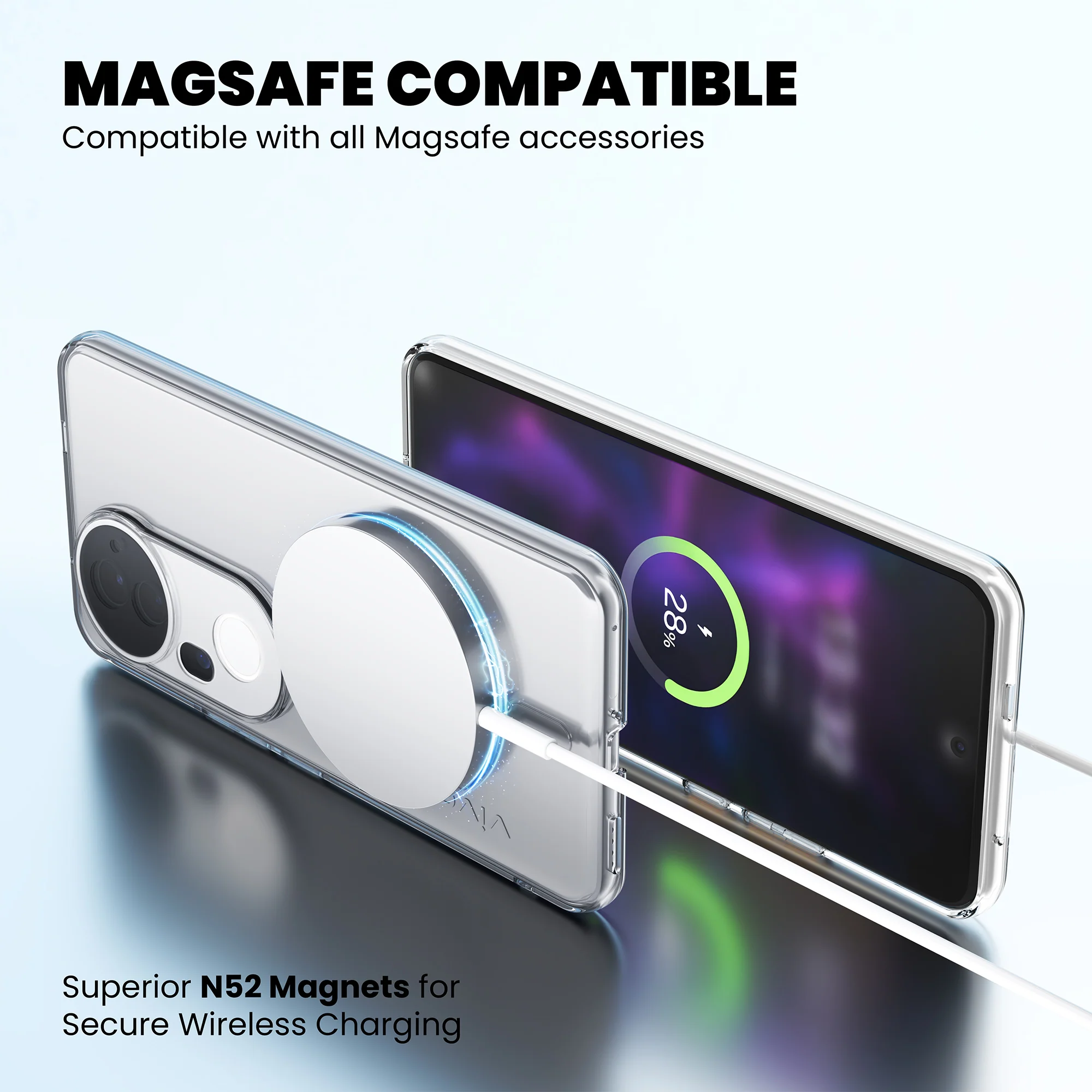 Anti-Yellow Magsafe Clear Case - Vivo V40e 5G - Image 8