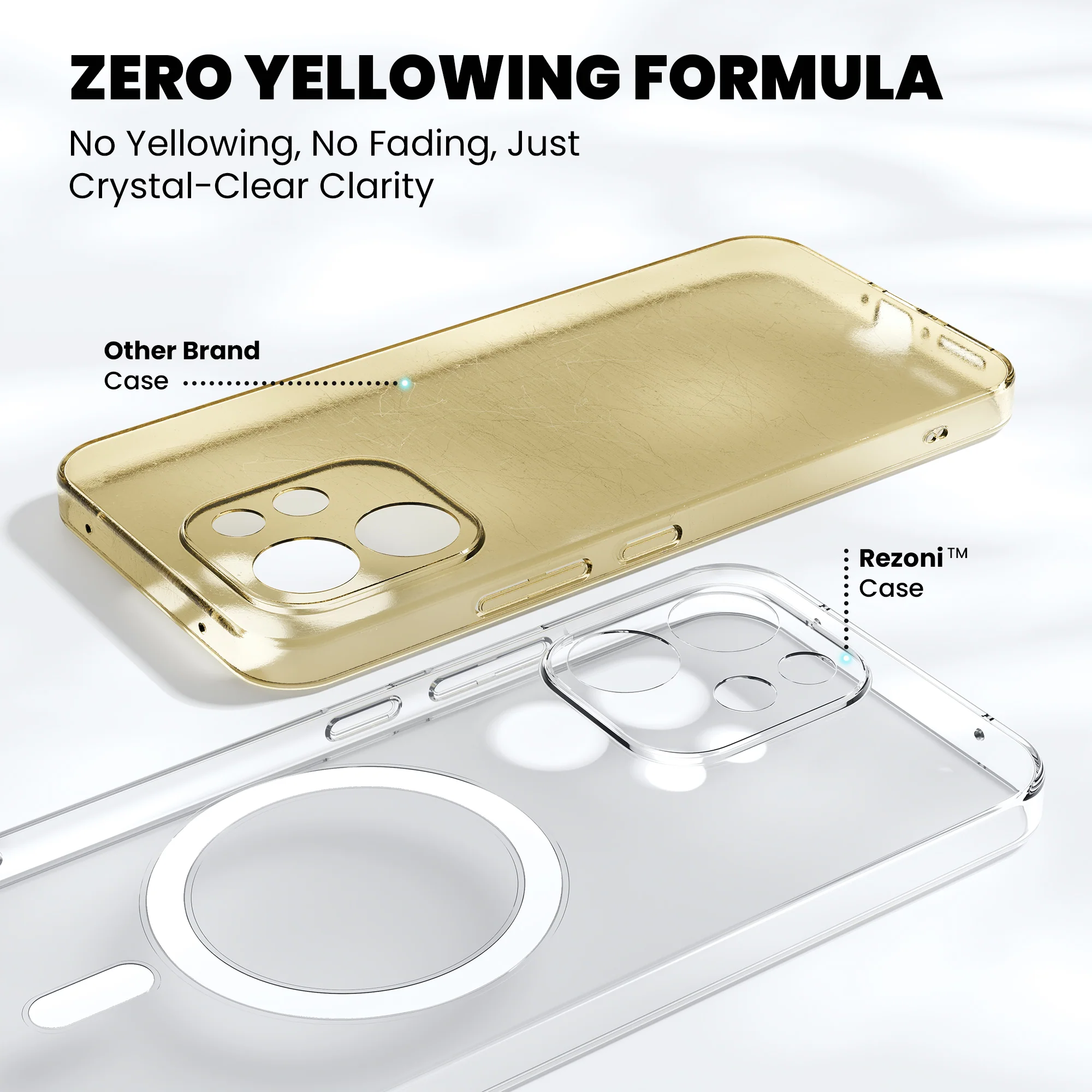 Anti-Yellow Magsafe Clear Case - Vivo V70 Elite - Image 4