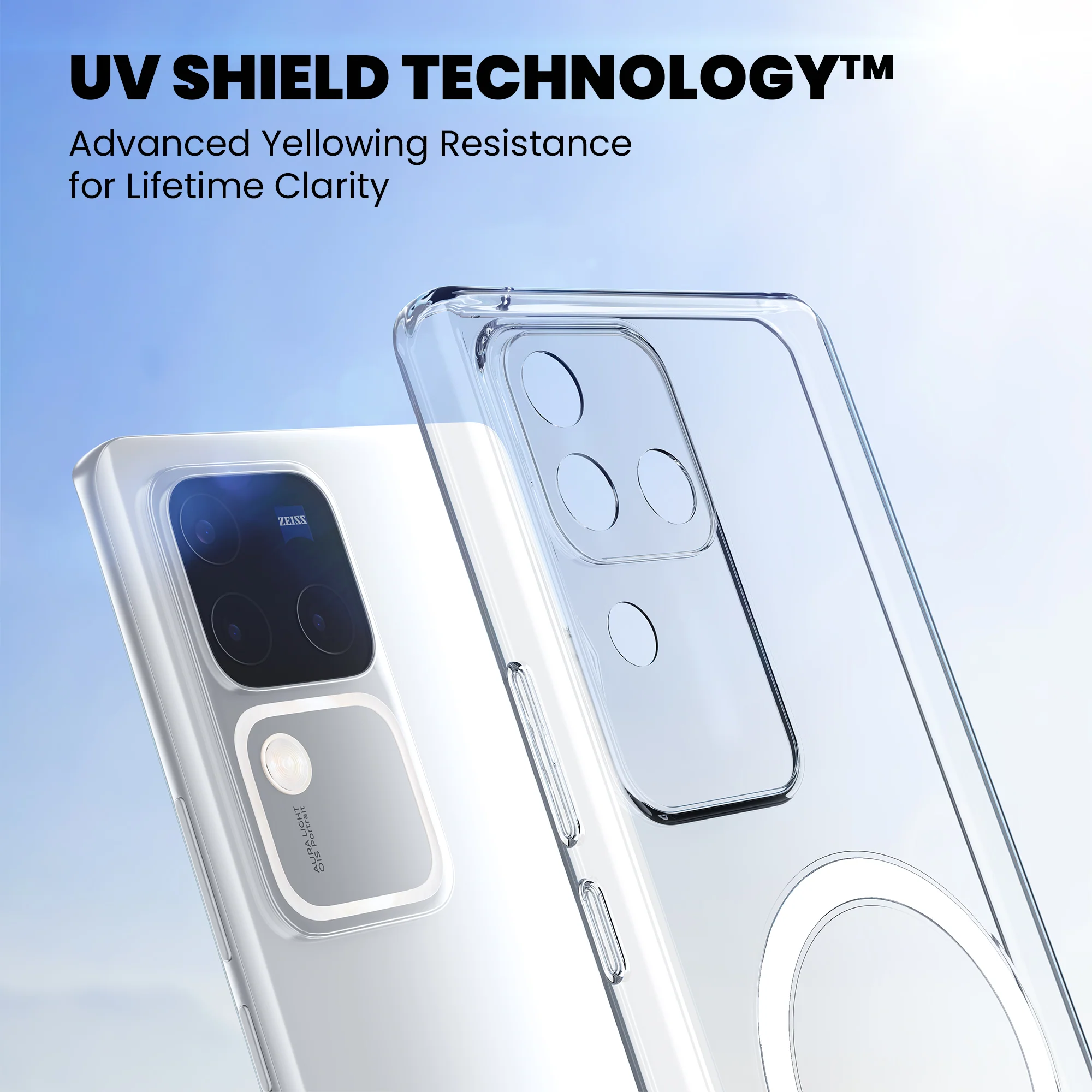 Anti-Yellow Magsafe Clear Case - Vivo Y75 4G - Image 3